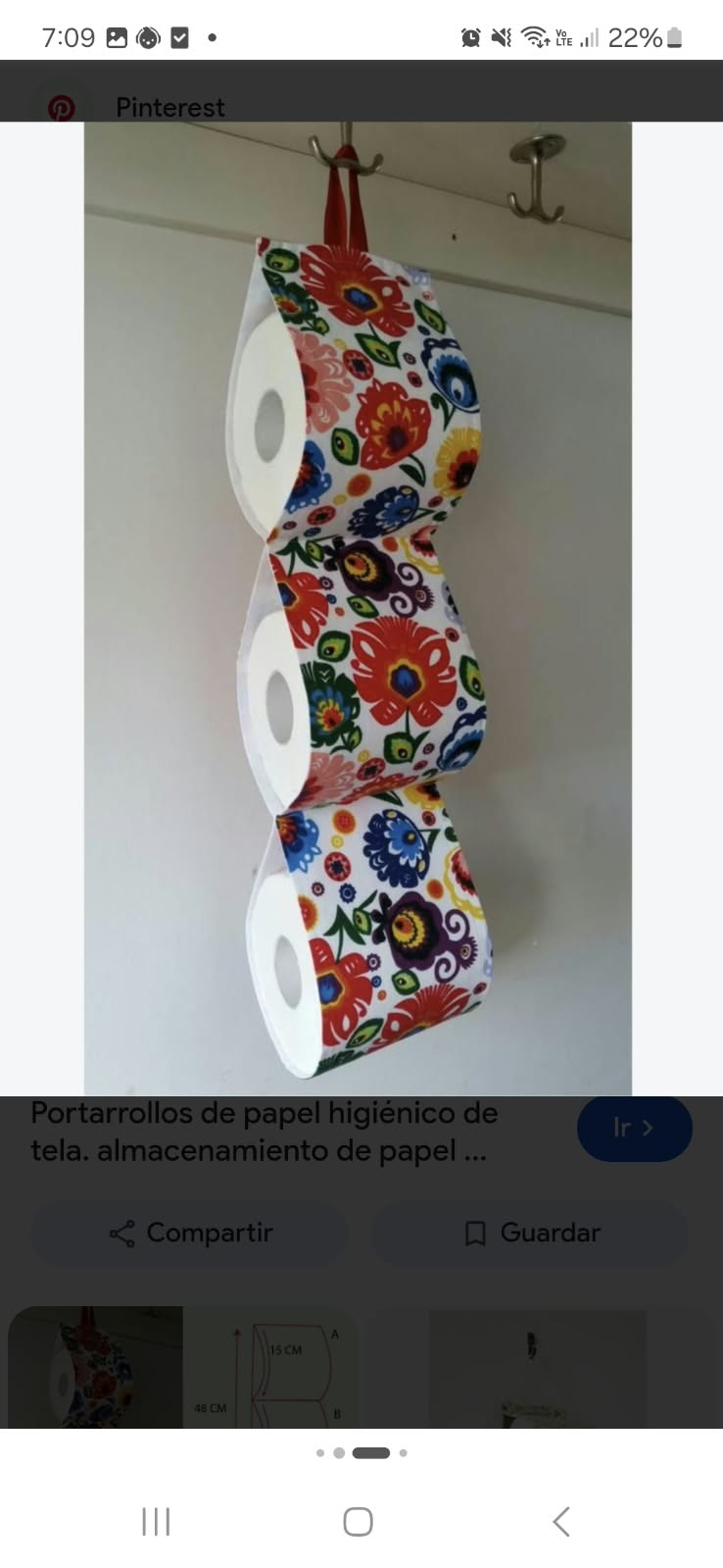Porta rollos Floral Royal con estampado floral colorido
